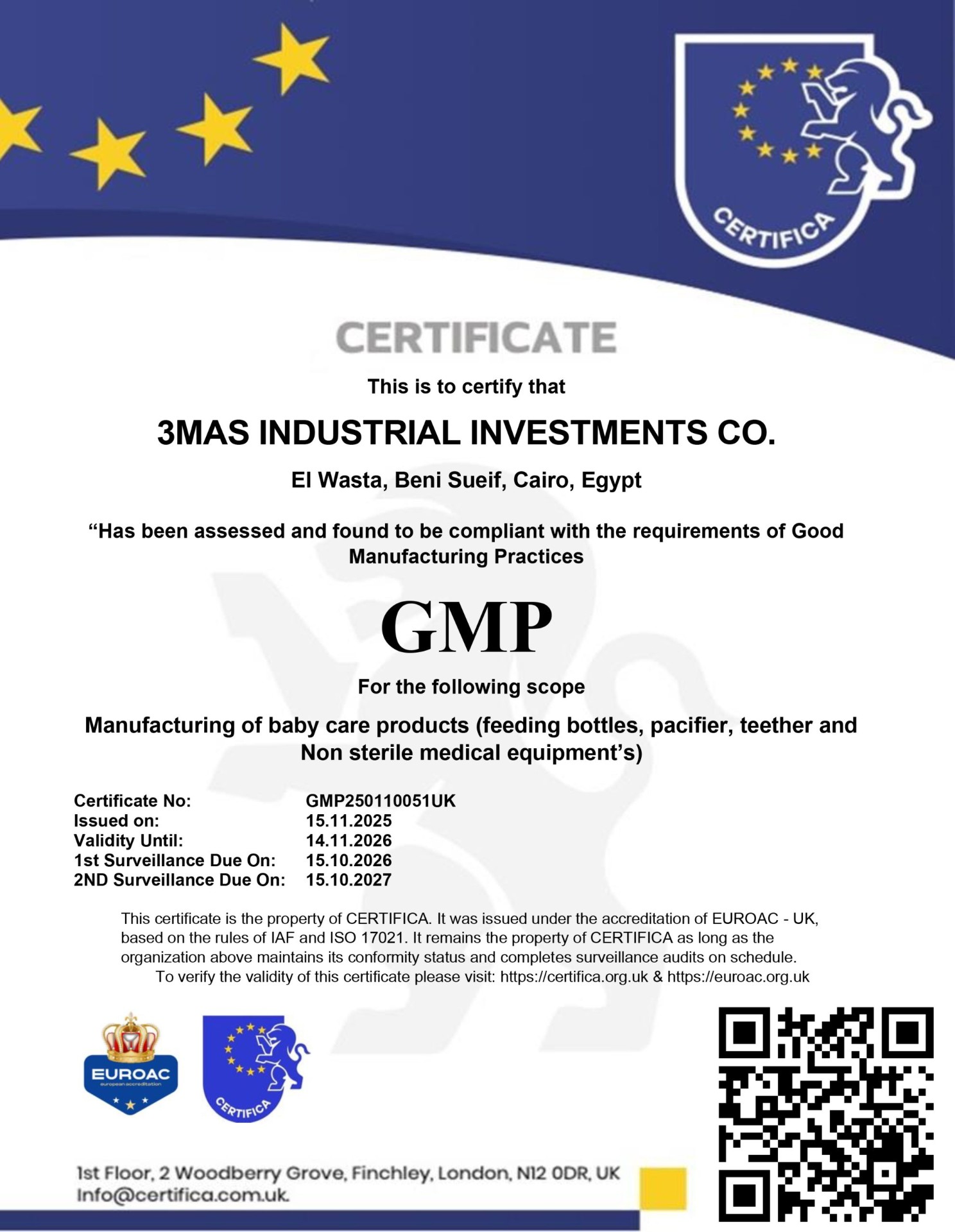 GMP Certificate